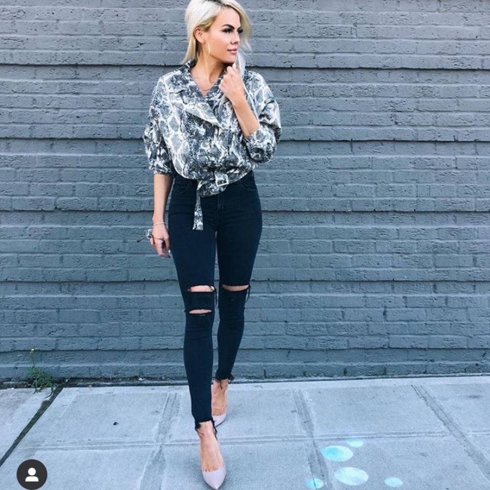 Zara snakeprint jacket
